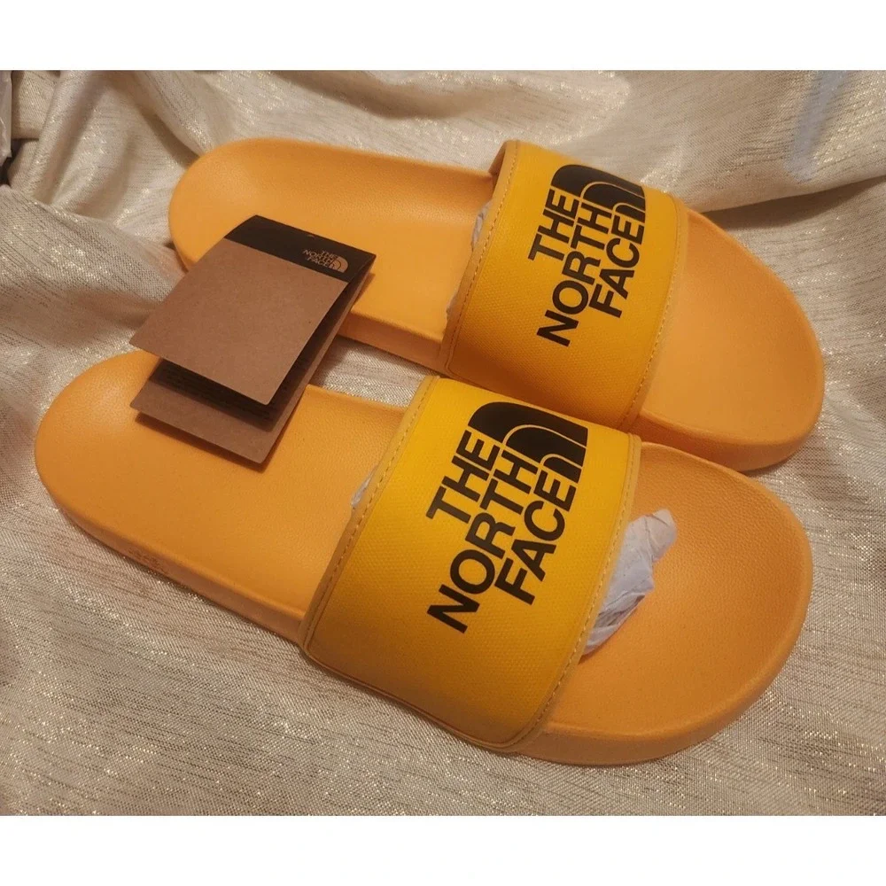 The North Face Men's Base Camp Slide III Sumitt Gold TNF Black Size 12 NEW